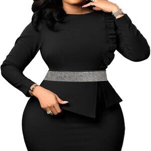 Elastic Waist Belt Women Wide Rhinestone Stretch Fashion Dress Accessory